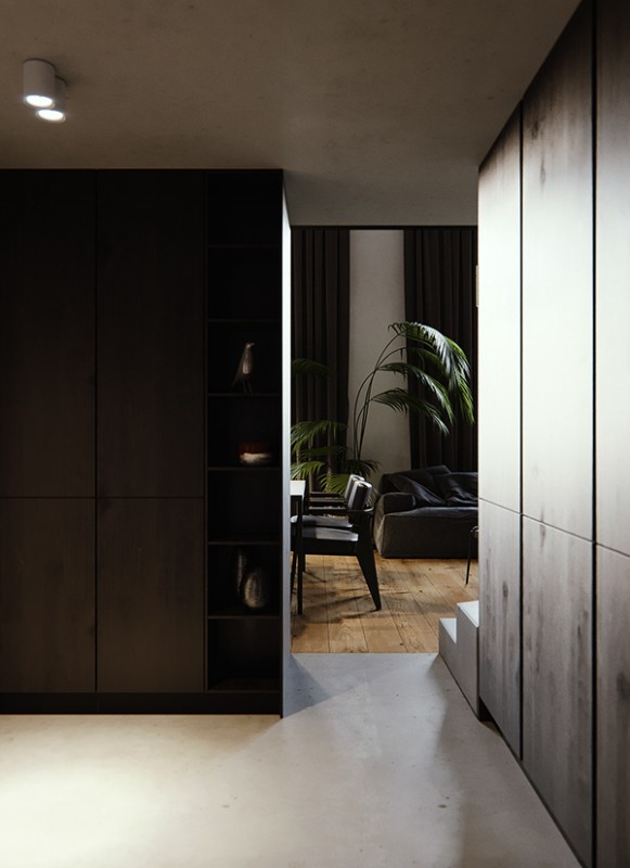 Двухуровневая квартира в индустриальном стиле