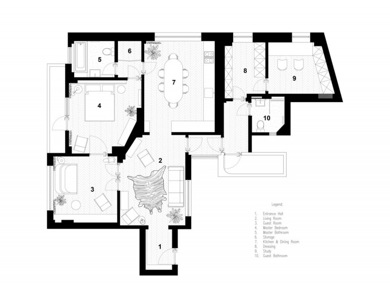 Интерьер квартиры в здании, построенном в 1930-х годах