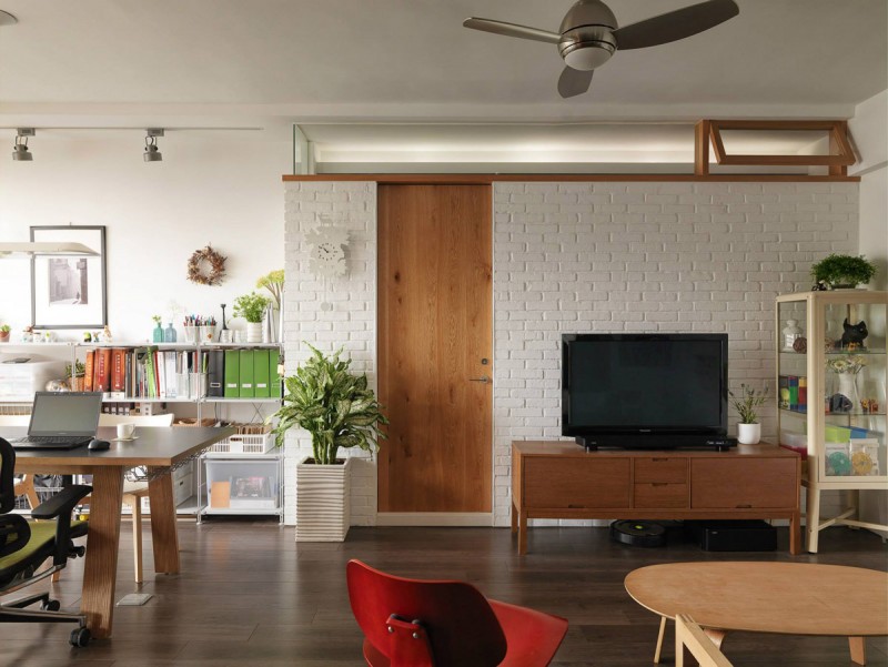 Интерьер уютной семейной квартиры в Тайбэй