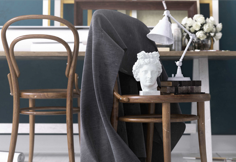 Проект квартиры художника в светлых тонах