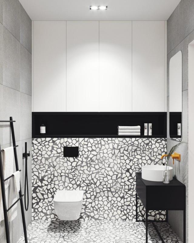 Эффектный контраст черного, белого и красного Эффектный контраст черного, белого и красного