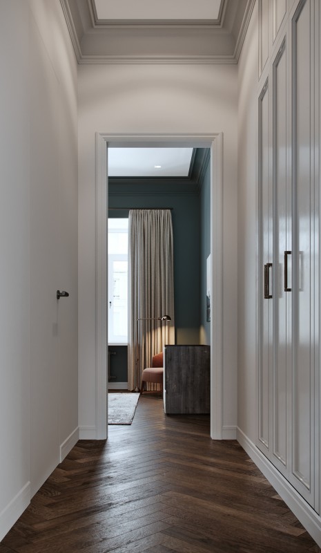 Элегантный интерьер трехкомнатной квартиры