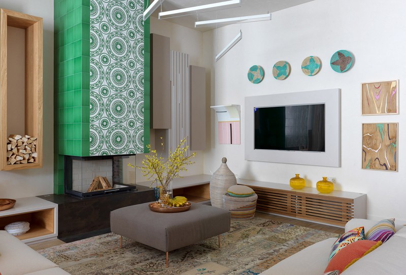 Красочный причудливый интерьер в таунхаусе Красочный причудливый интерьер в таунхаусе