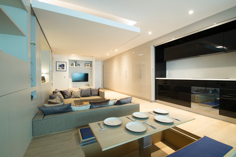 Многофункциональное пространство компактных апартаментов