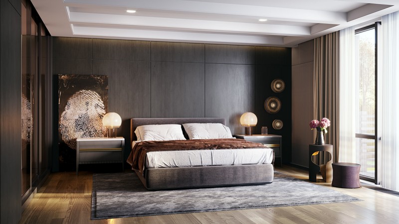 Мрамор, дерево, металл, текстиль - стильная и роскошная квартира в Детройте Мрамор, дерево, металл, текстиль - стильная и роскошная квартира в Детройте