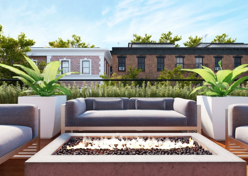 Интерьер пентхауса в серых тонах