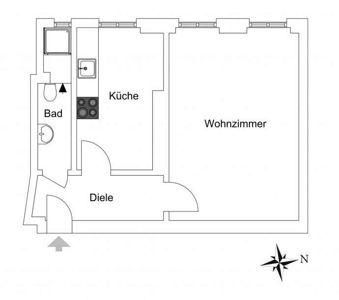 Квартира площадью 35 м2 в Берлине