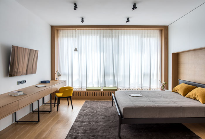 Минималистичный интерьер квартиры для семьи с маленькой дочкой