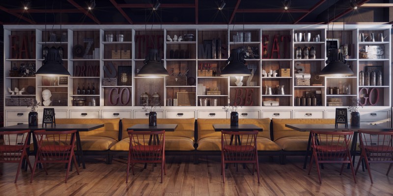 Проект стильного кафе Проект стильного кафе
