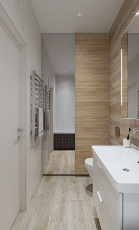 Современный интерьер – квартира в теплых тонах