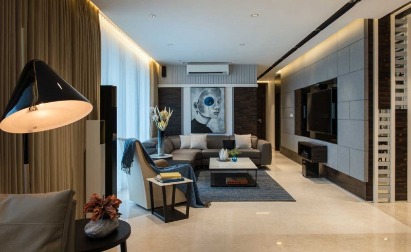 Апартаменты, состоящие из двух объединённых квартир в Мумбаи, Индия