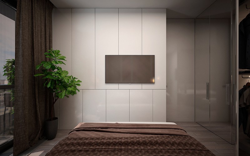 Интерьер варшавской квартиры в коричневых тонах Интерьер варшавской квартиры в коричневых тонах