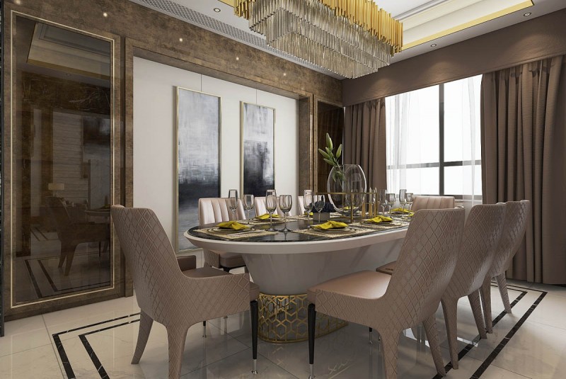 Роскошный интерьер в коричневых тонах