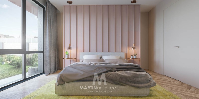 Апартаменты, оформленные в успокаивающей цветовой палитре