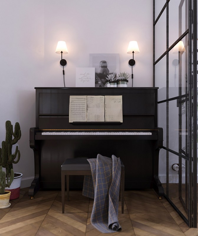 Эклектичный интерьер в скандинавском стиле