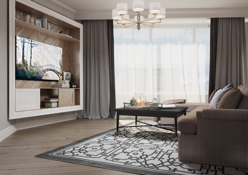 Дизайн-проект квартиры в неоклассическом стиле Дизайн-проект квартиры в неоклассическом стиле