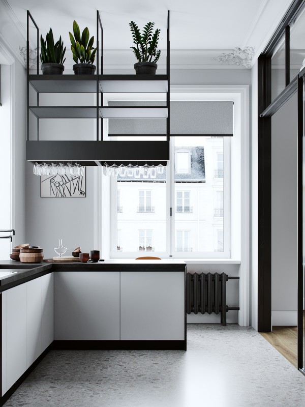 Интерьер в черно-белых тонах