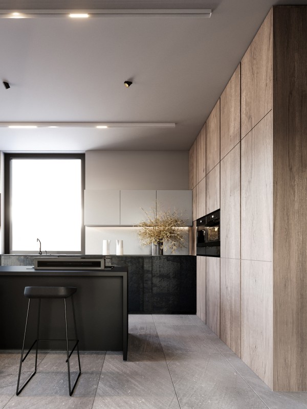 Контрастный дизайн интерьера