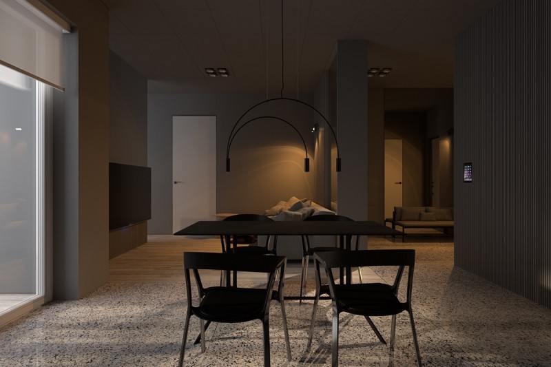 Минималистский дизайн квартиры в темных тонах Минималистский дизайн квартиры в темных тонах