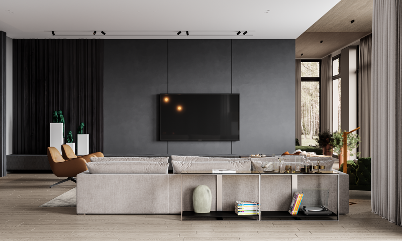 Загородный дом, оформленный в натуральных тонах