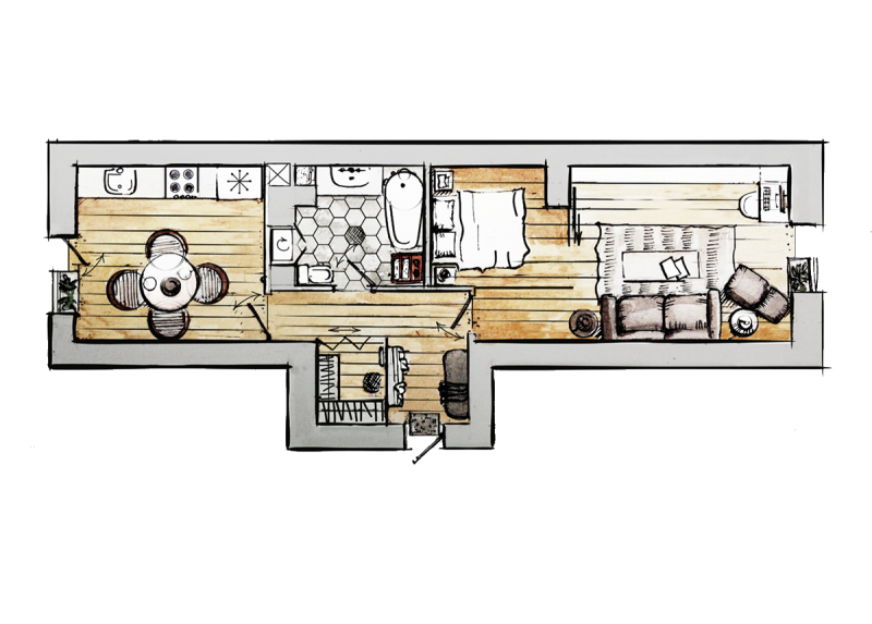 Квартира в скандинавском стиле