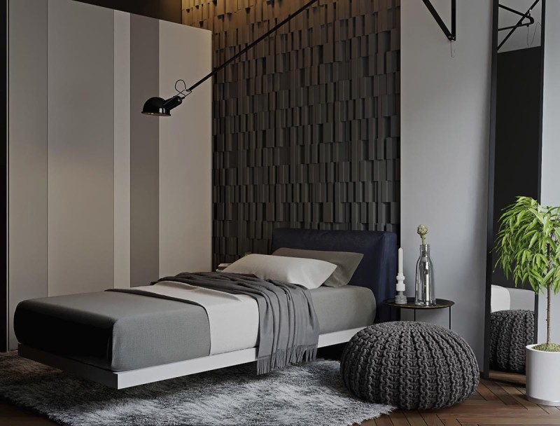 Шикарные монохромные апартаменты с яркими акцентами Шикарные монохромные апартаменты с яркими акцентами