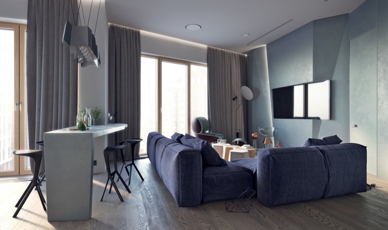 Апартаменты с изюминкой: "ломаная" стена Апартаменты с изюминкой: "ломаная" стена