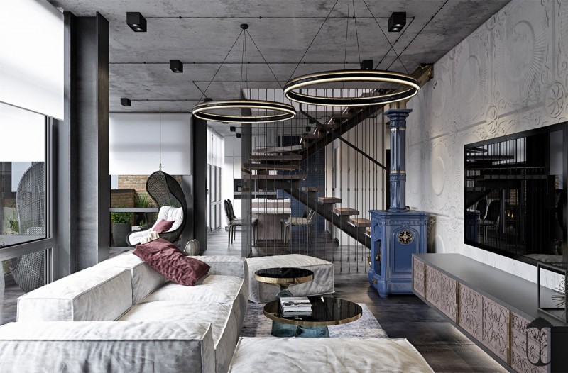 Двухуровневая квартира в Вильнюсе, Литва