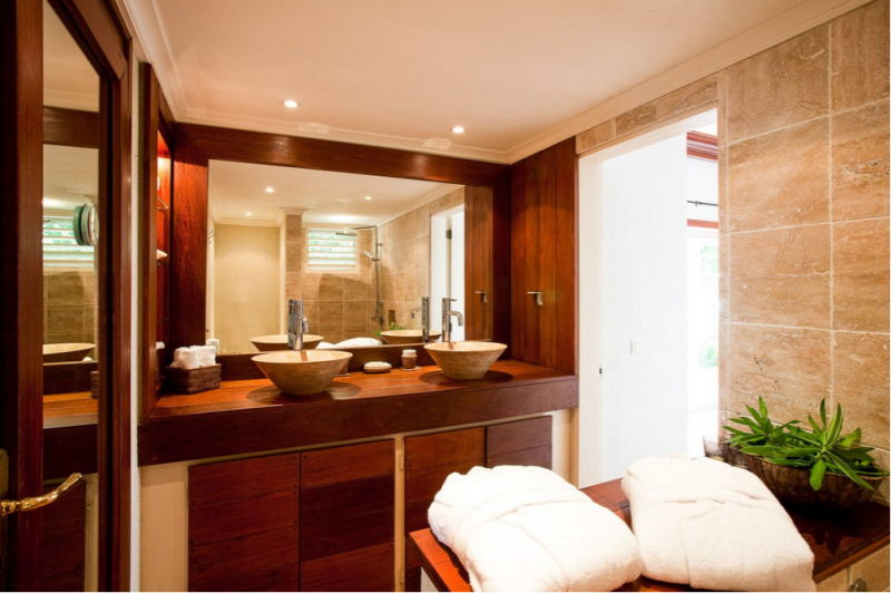 Классический карибский шик в интерьере виллы в Сен-Бартелеми, Франция