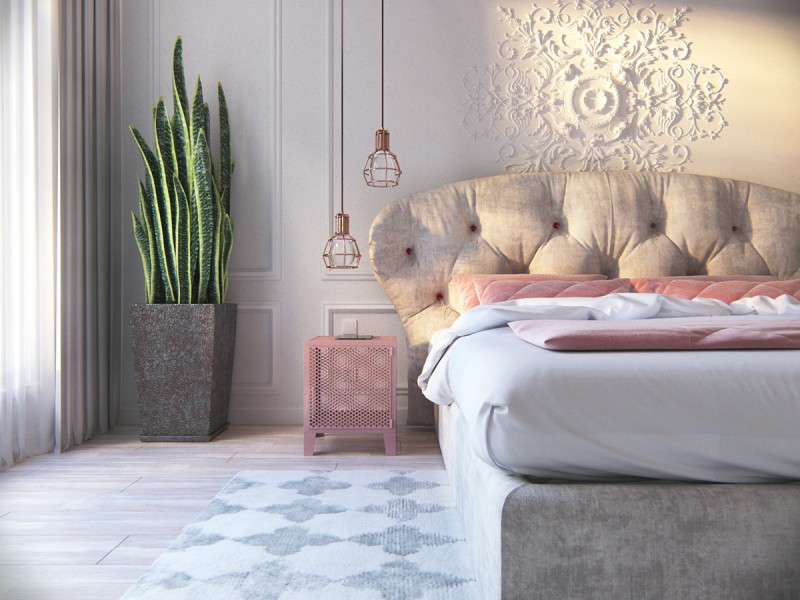 Просторная квартира для молодой девушки, оформленная в нежных тонах