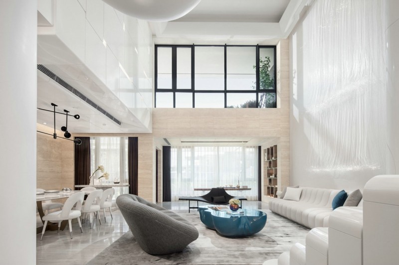 Футуристический интерьер резиденции в Китае