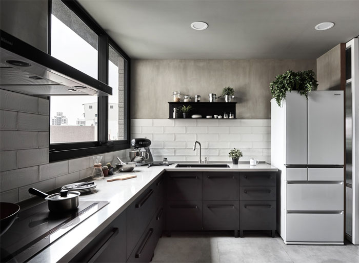 Индустриальный декор и японский стиль интерьера апартаментов в Тайване Индустриальный декор и японский стиль интерьера апартаментов в Тайване