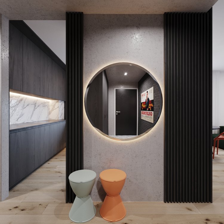 Яркие краски в интерьере просторной квартиры