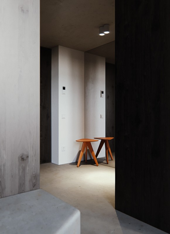 Двухуровневая квартира в индустриальном стиле