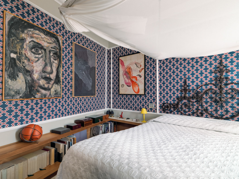 Яркие акцентные стены в интерьере пентхауса Яркие акцентные стены в интерьере пентхауса