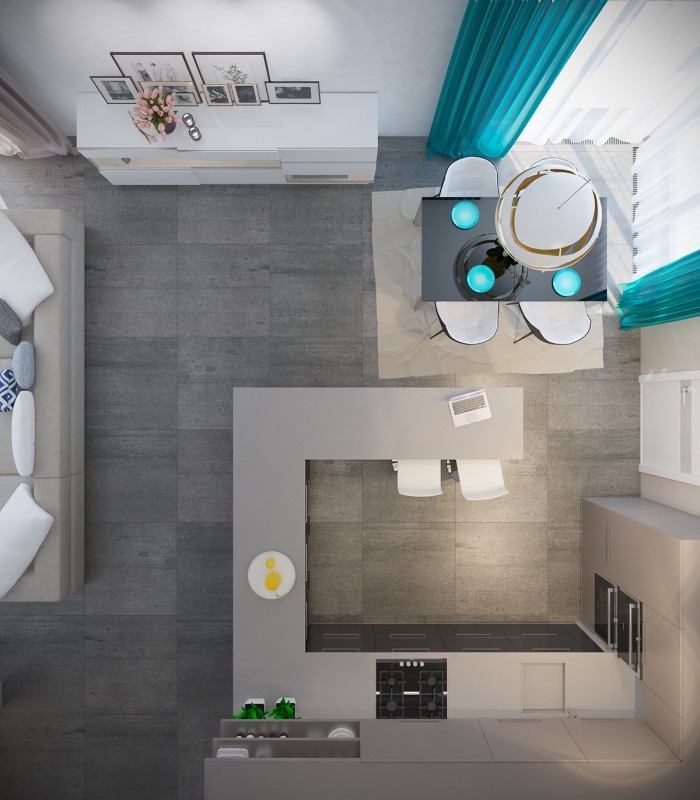 Яркие смелые акценты в интерьере