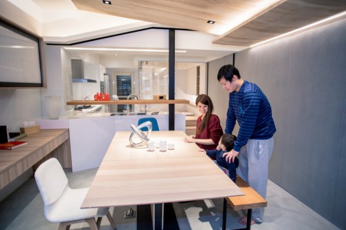 Многофункциональный интерьер апартаментов в Тайбэе