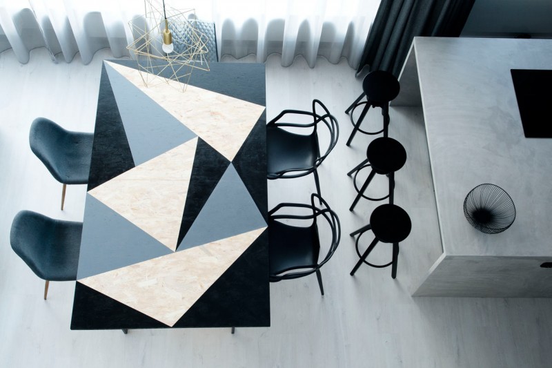 Современный городской лофт площадью 120 м2 в Варшаве