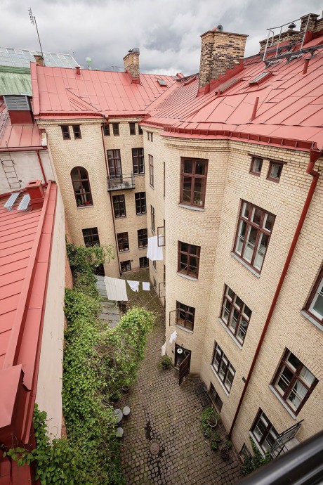 Мансардная квартира в доме 1878 года постройки в Гётеборге, Швеция