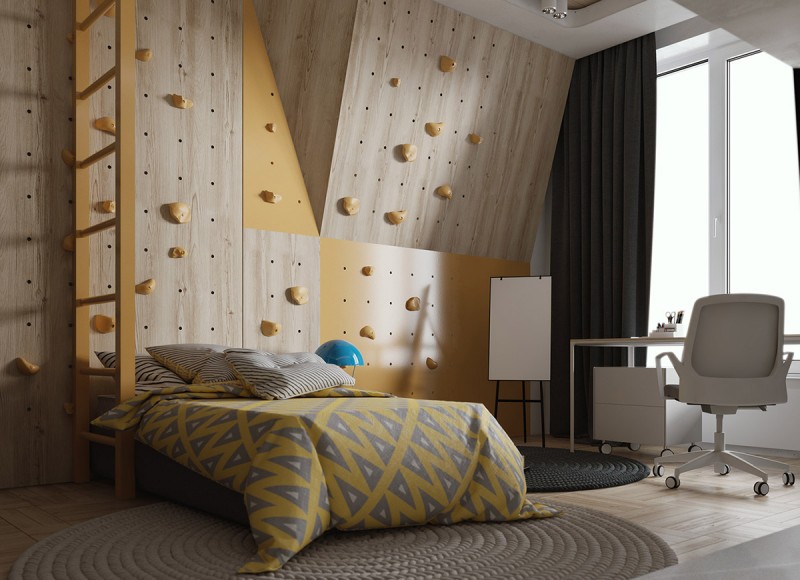 Приглушенные оттенки зеленого и богатые тона дерева в декоре современных апартаментов Приглушенные оттенки зеленого и богатые тона дерева в декоре современных апартаментов