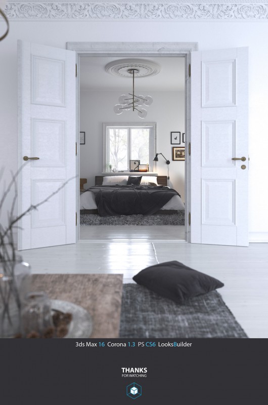 Проект квартиры художника в светлых тонах