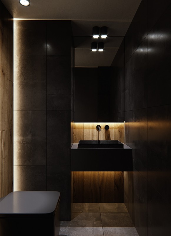 Двухуровневая квартира в индустриальном стиле