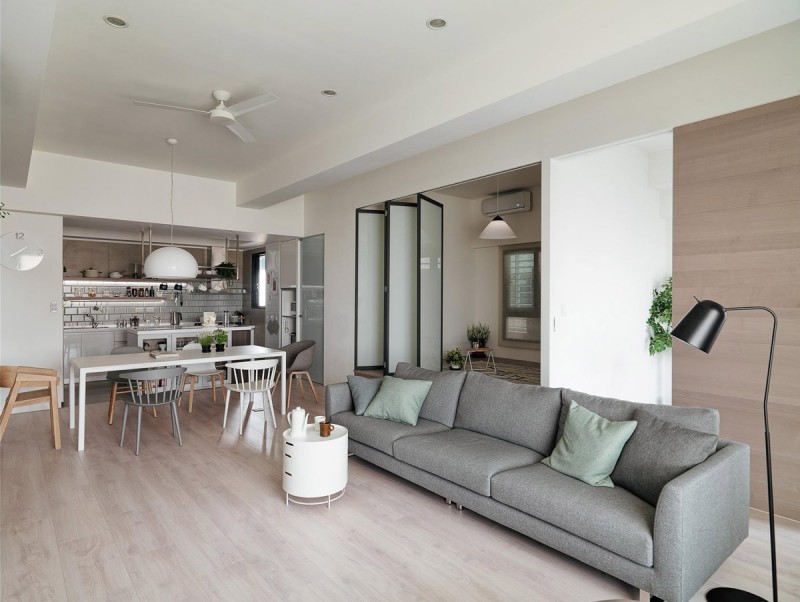 Гостиная, оформленная в нейтральной цветовой гамме Гостиная, оформленная в нейтральной цветовой гамме