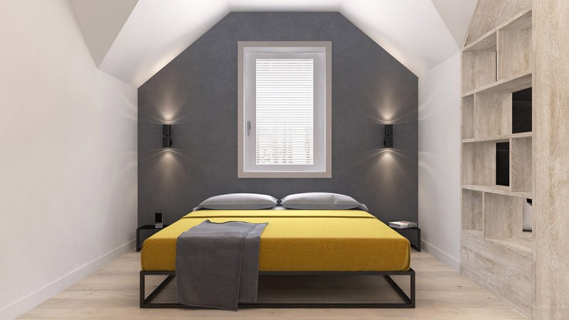 Интерьер с желто-зелеными акцентами