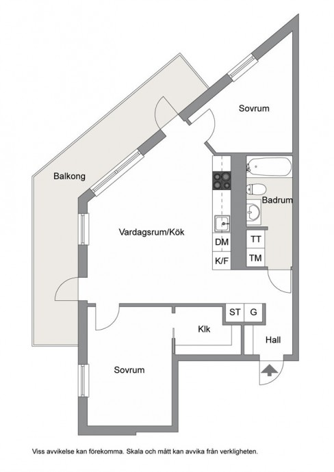 Квартира площадью 70 м2 в шведской коммуне Сундбюберг