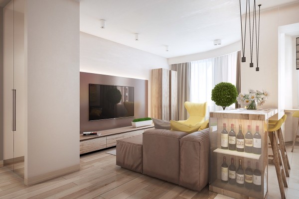 Оформление квартиры в приглушенных тонах