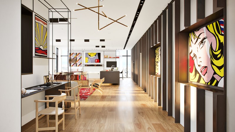 Пентхаус в стиле "поп-арт"