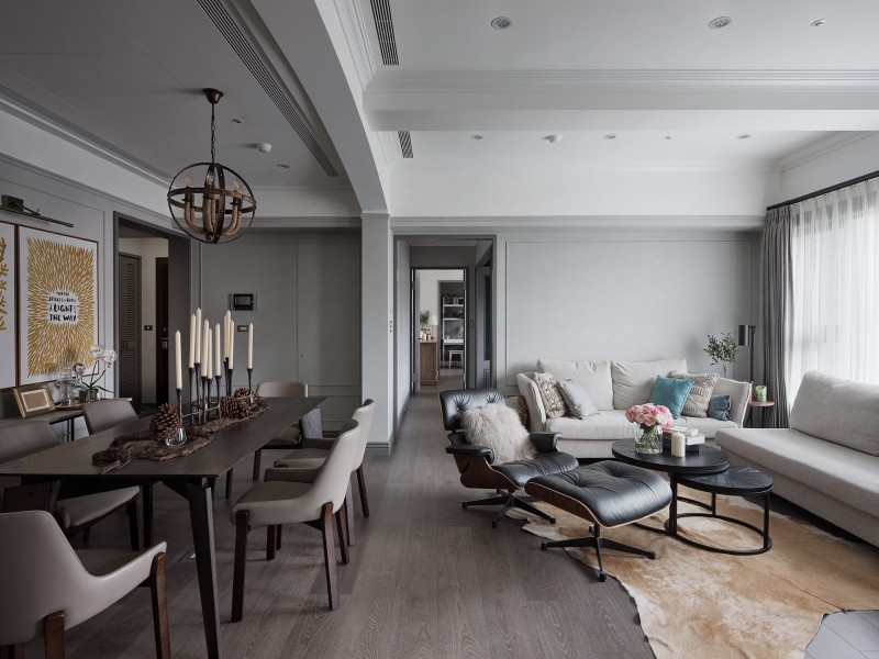 Приятные пастельные оттенки в интерьере квартиры в Тайбэе