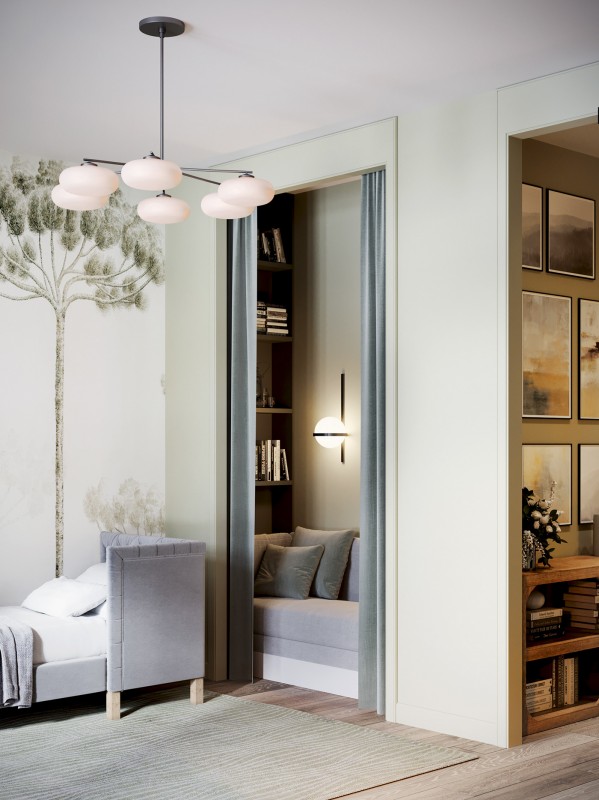 Просторные апартаменты, оформленные в пастельных тонах