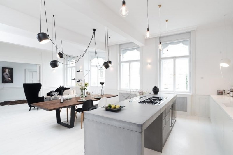 Сочетание модерна и индустриального стиля